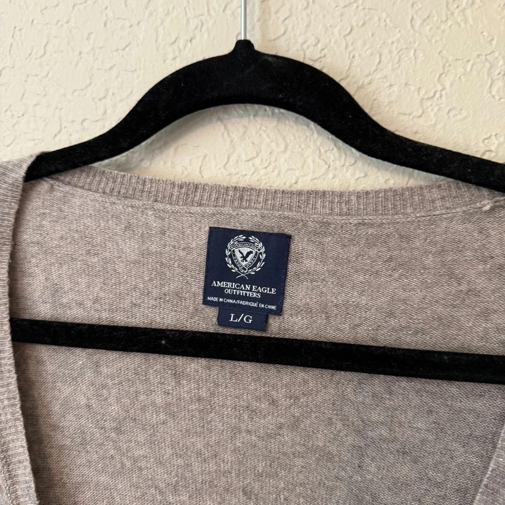 Y2K 2011‎ American Eagle Wool Blend Striped V-Neck Cardigan Sweater